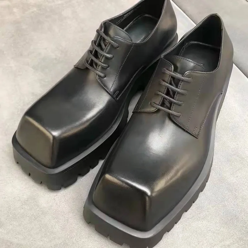 Men Shoes Oxford - Męskie mokasyny Skórzane buty motocyklowe Wzór