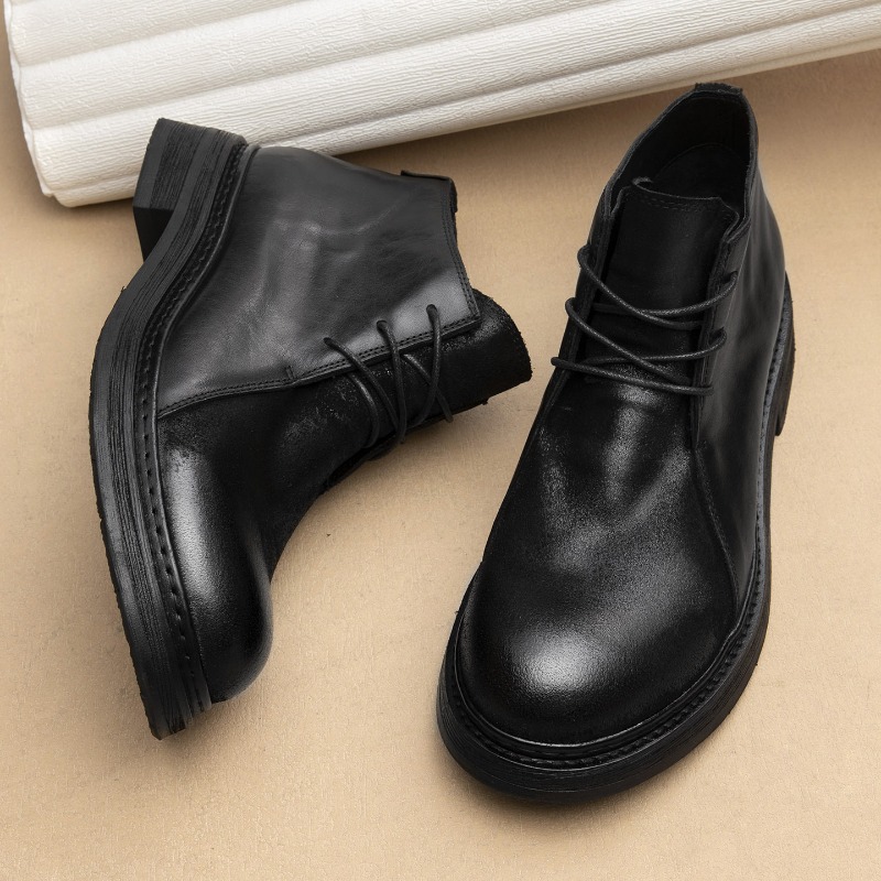 Men Shoes Oxford - Męskie buty vintage ze skóry naturalnej,