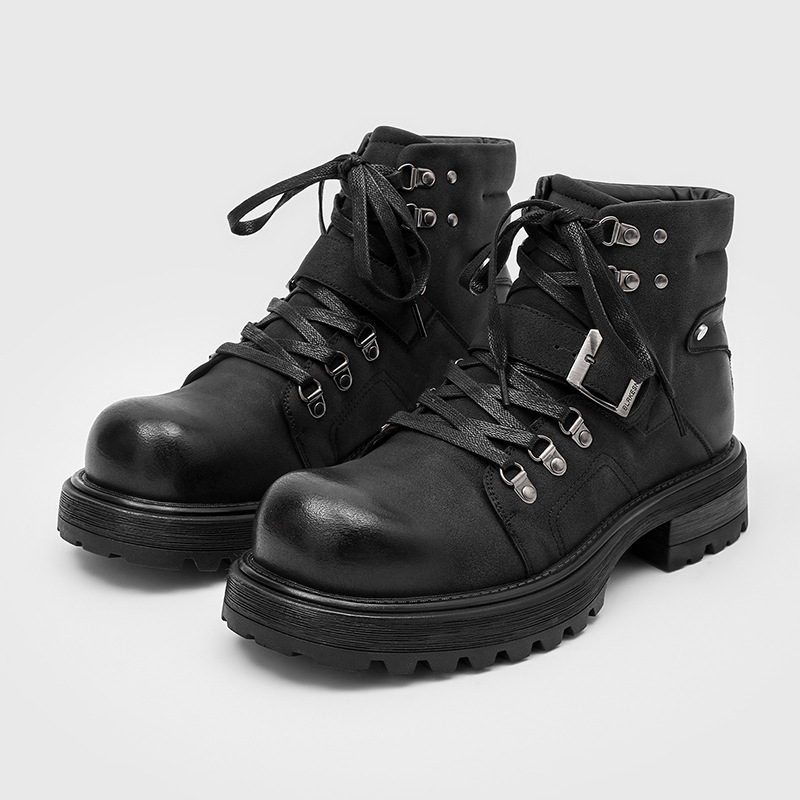 Men Shoes Brands - Męskie skórzane buty motocyklowe, śniegowce, kowbojki,