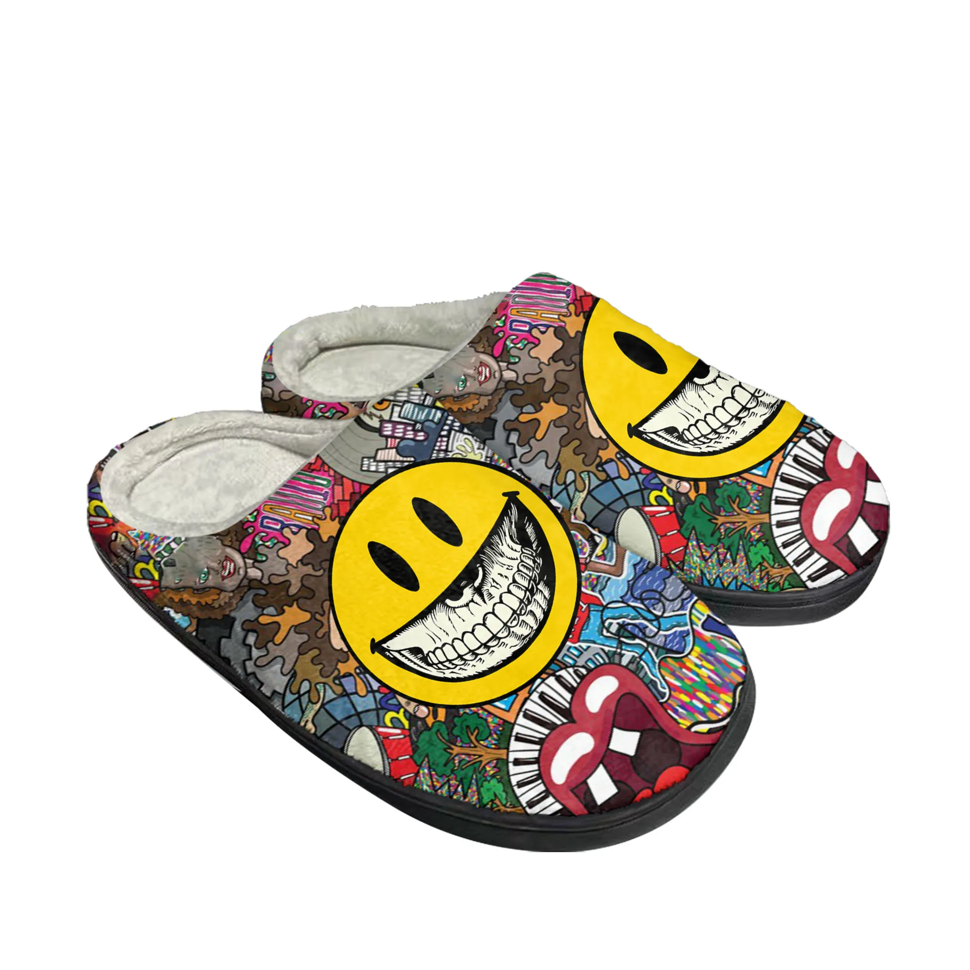 Men Shoes Winter - Street Art Graffiti Domowe kapcie bawełniane