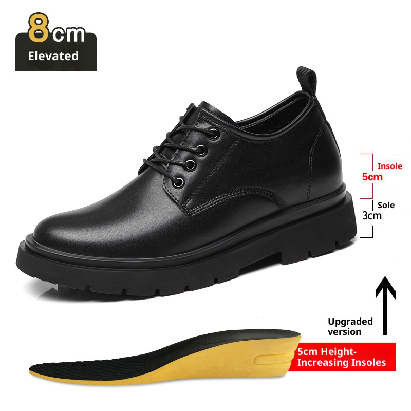 Men Shoes Oxford - Buty podwyższające dla mężczyzn, skóra bydlęca,