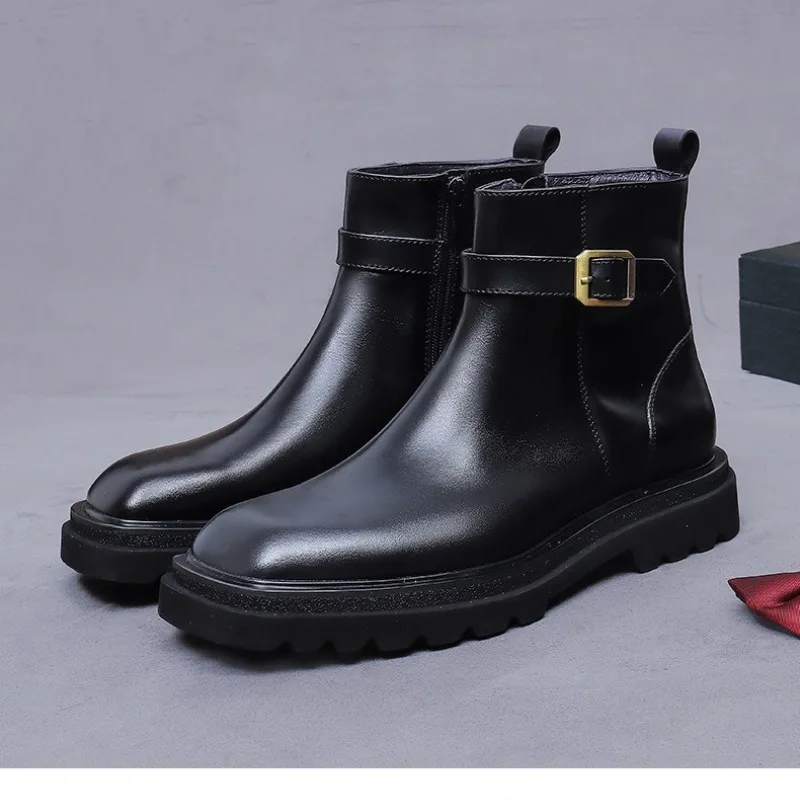 Men Shoes Oxford - Męskie botki retro Oxford, luksusowe, z