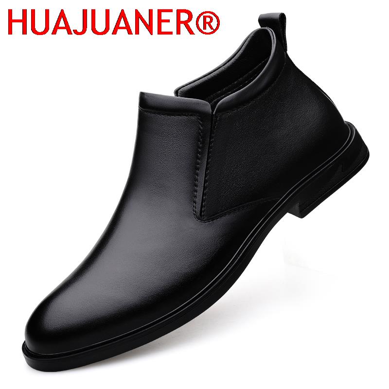 Men Shoes Brands - Chelsea Boots Czarne męskie krótkie buty