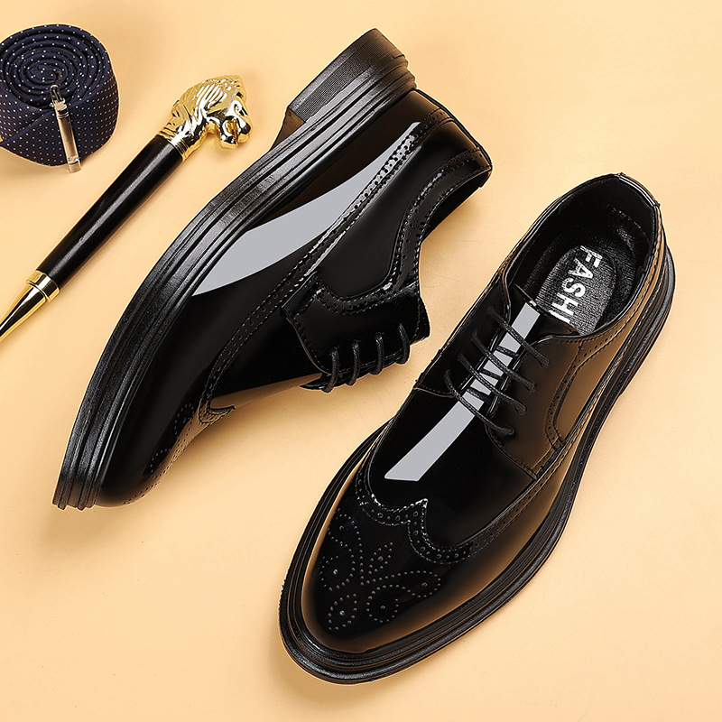 Męskie lakierowane buty wizyto – Men Shoes Oxford recenzja i cena