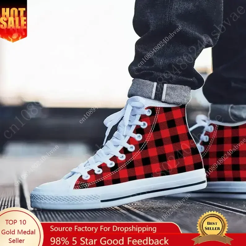 Buty typu high top w kratę męs – Canvas Sneaker High recenzja i cena