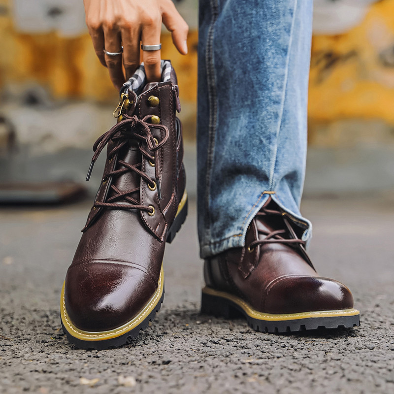 Męskie skórzane buty, metalowe – Men Shoes Oxford recenzja i cena