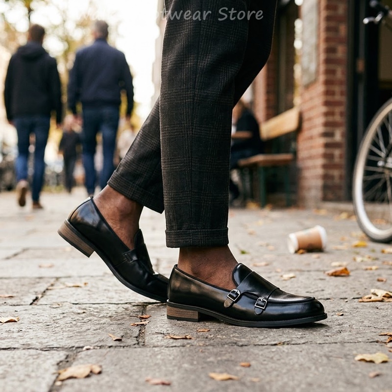 Męskie mokasyny z podwójną kla – Men Shoes Oxford recenzja i cena