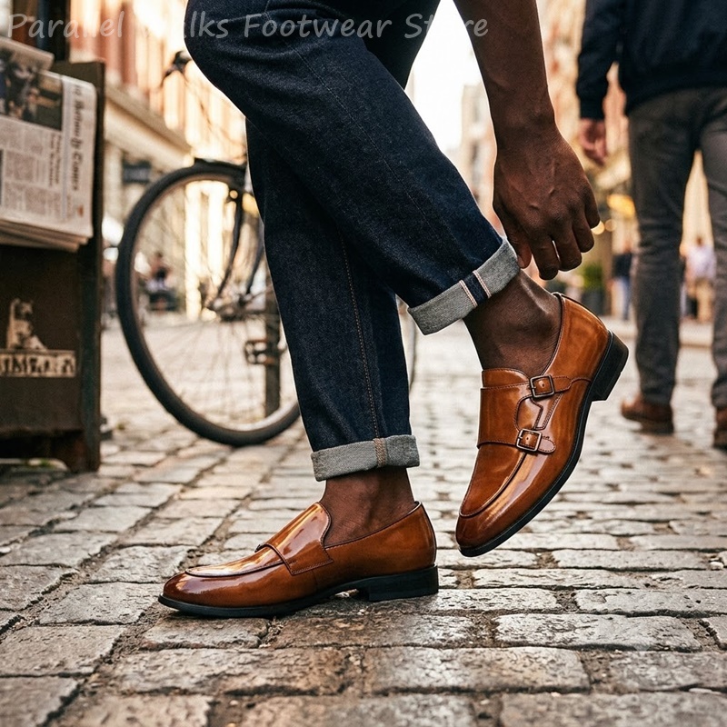 Męskie mokasyny z podwójną kla – Men Shoes Oxford recenzja i cena