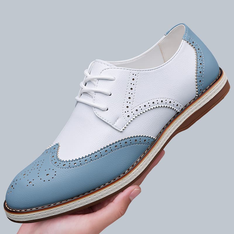 Męskie biało-niebieskie dwukol – Men Shoes Oxford recenzja i cena