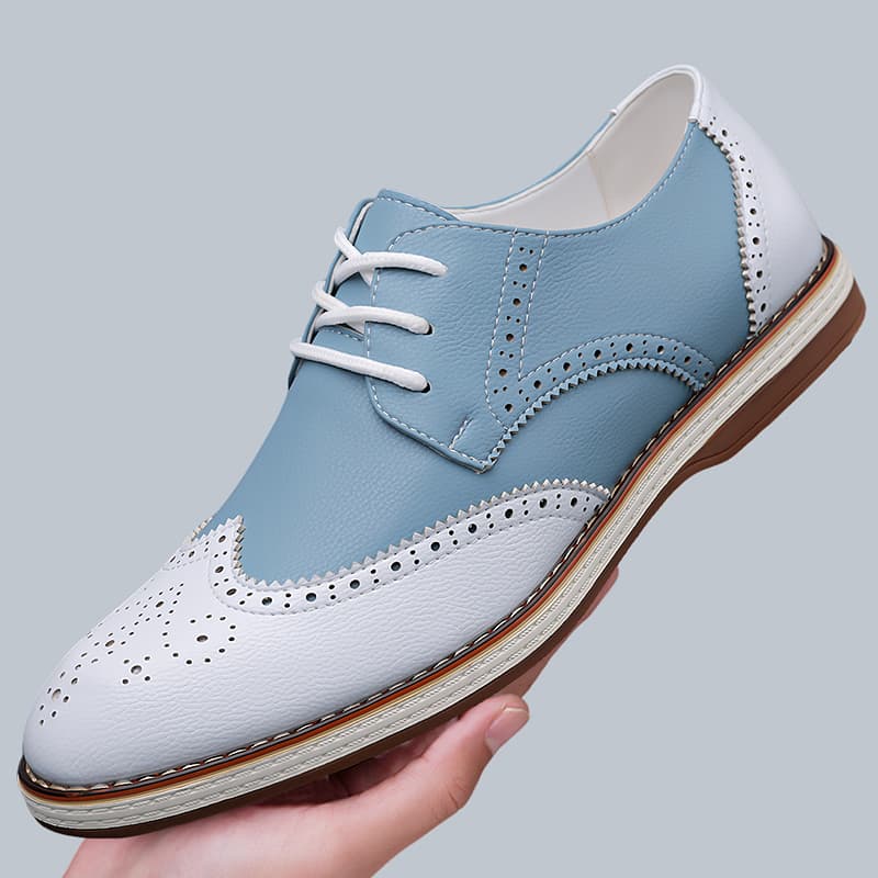 Męskie biało-niebieskie dwukol – Men Shoes Oxford recenzja i cena