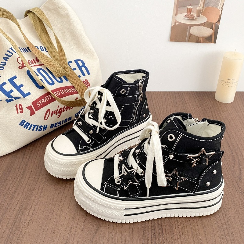 Damskie buty Nowa koreańska we – Canvas Sneaker High recenzja i cena