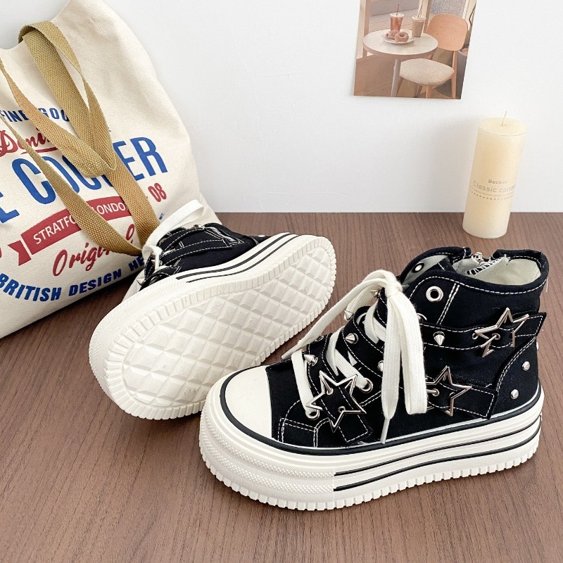 Damskie buty Nowa koreańska we – Canvas Sneaker High recenzja i cena