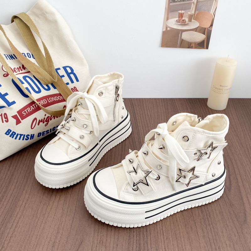 Damskie buty Nowa koreańska we – Canvas Sneaker High recenzja i cena