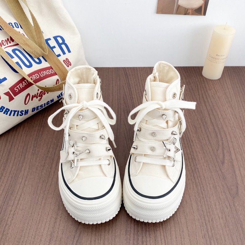 Damskie buty Nowa koreańska we – Canvas Sneaker High recenzja i cena
