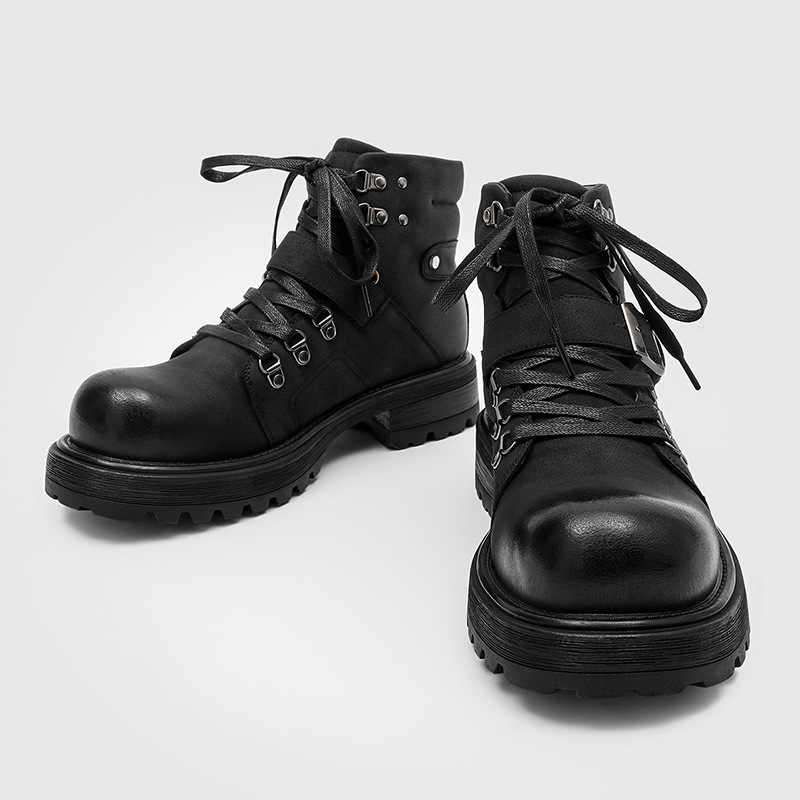 Męskie skórzane buty motocyklo – Men Shoes Brands recenzja i cena