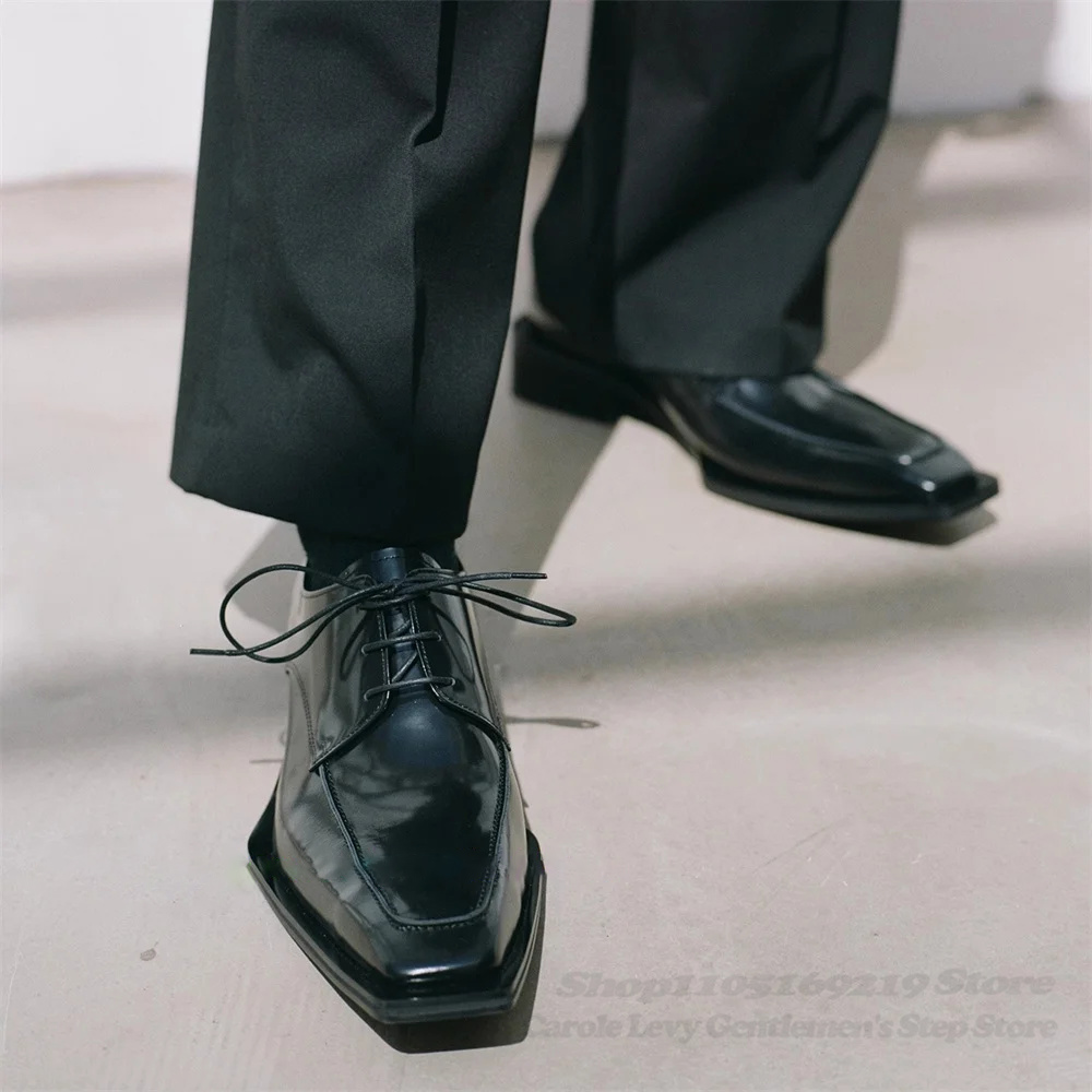 Czarne lakierowane męskie buty – Men Shoes Oxford recenzja i cena