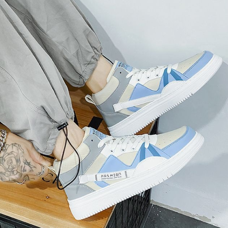Męskie białe trampki na grubej – Canvas Sneaker High recenzja i cena